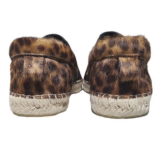 Jimmy Choo Espadrilles Vlad Pony Hair Leopard Print Slip Ons Unisex - Picture 8 of 13